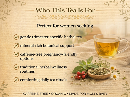 Jade Tea - Organic Second Trimester Pregnancy Tea | Uterine Toning Prep & Sustained Prenatal Mineral Support | Caffeine-Free, Fair Trade, Sustainable, Made In USA