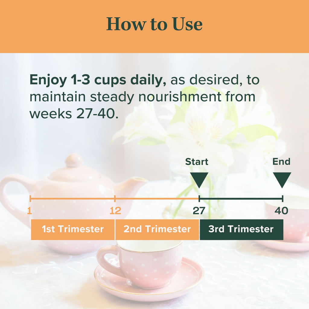 Jade Tea - Organic Pregnancy Tea - Third Trimester Tea | Toning & Birth Preparation | Maximized Uterine Health for Labor & Postpartum Recovery | Caffeine-Free, Fair Trade, Sustainable, Made In USA