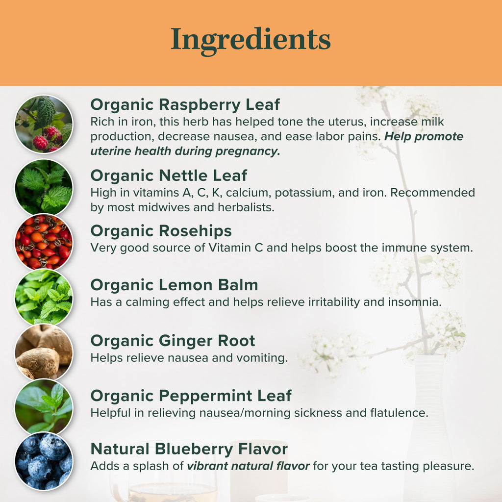 Jade Tea - Organic Pregnancy Tea - Third Trimester Tea | Toning & Birth Preparation | Maximized Uterine Health for Labor & Postpartum Recovery | Caffeine-Free, Fair Trade, Sustainable, Made In USA