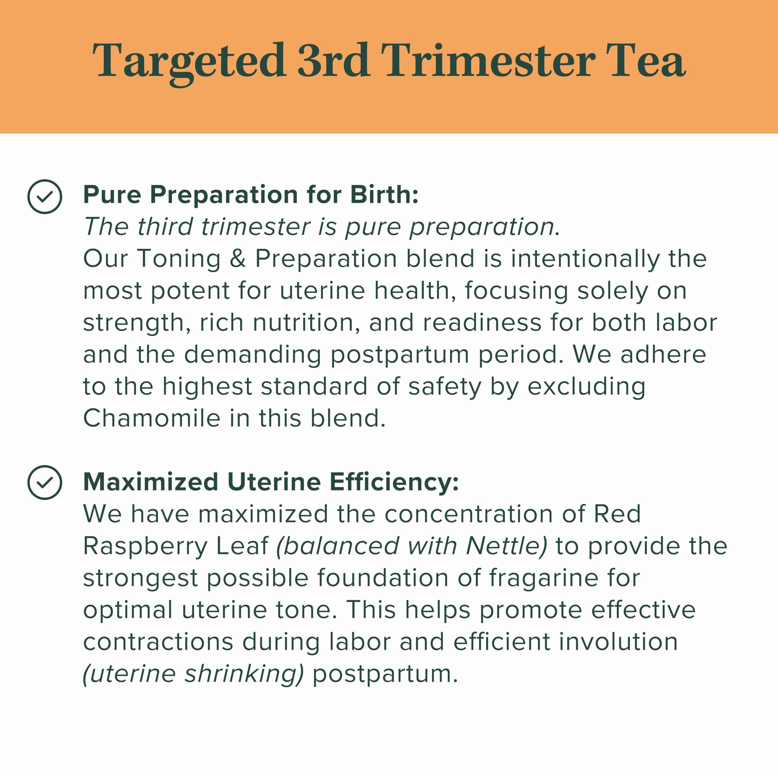 Jade Tea - Organic Third Trimester Tea | Pregnancy Tea - Toning & Birth Preparation | Maximized Uterine Health for Labor & Postpartum Recovery | Caffeine-Free, Fair Trade, Sustainable, Made In USA