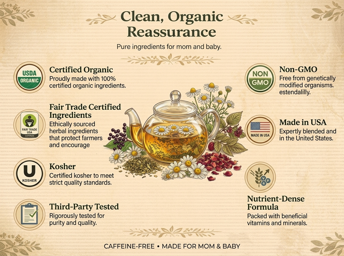 Jade Tea - Organic Second Trimester Pregnancy Tea | Uterine Toning Prep & Sustained Prenatal Mineral Support | Caffeine-Free, Fair Trade, Sustainable, Made In USA