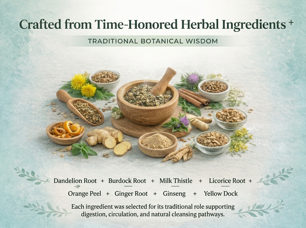 Jade Tea Organic Dandelion Root Tea For Liver Detox & Spleen Detox - Burdock Root, Ginger Root, & Orange Peel - Supports Liver, Gallbladder & Spleen Health