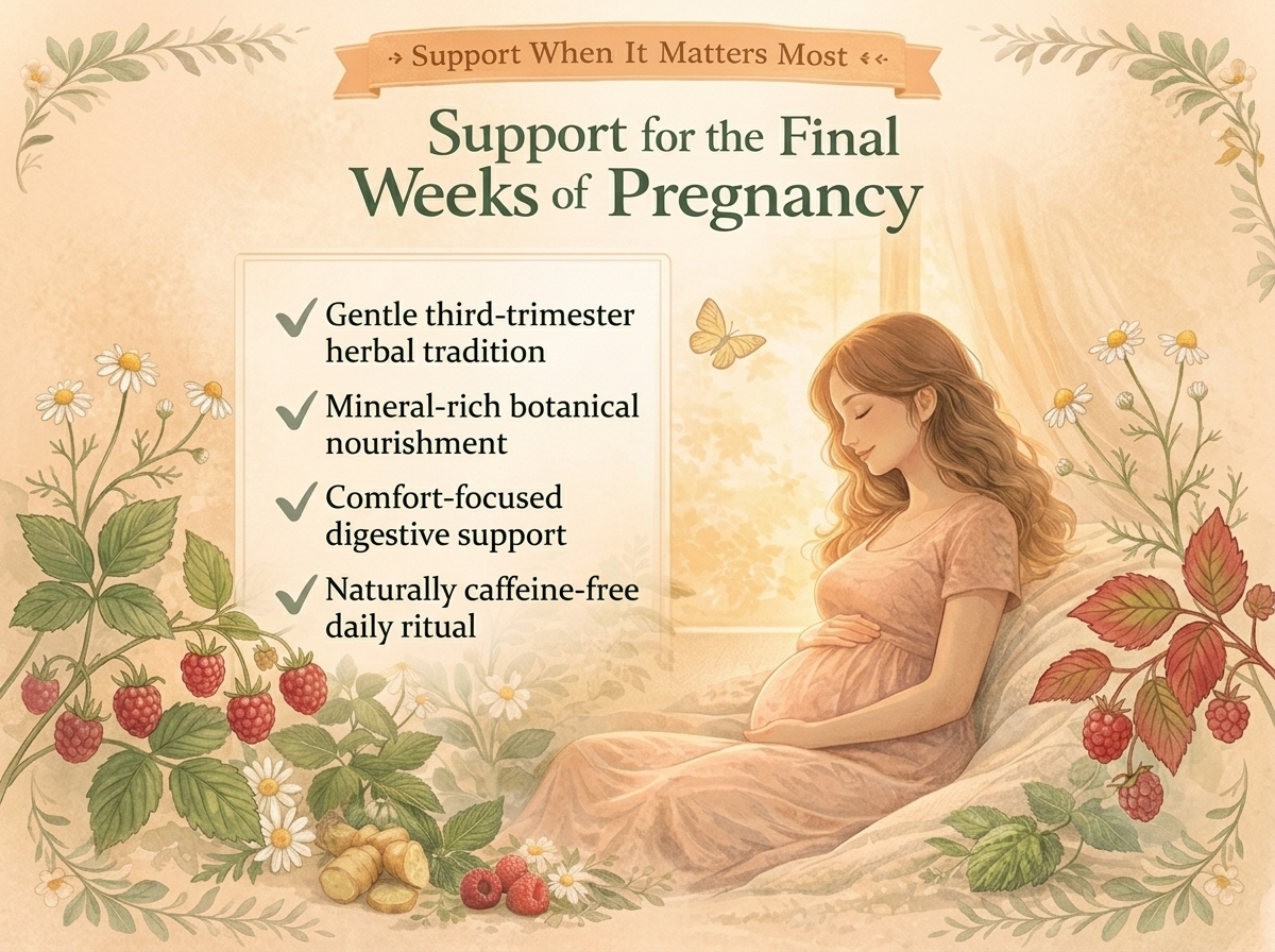 Jade Tea - Organic Third Trimester Tea | Pregnancy Tea - Toning & Birth Preparation | Maximized Uterine Health for Labor & Postpartum Recovery | Caffeine-Free, Fair Trade, Sustainable, Made In USA