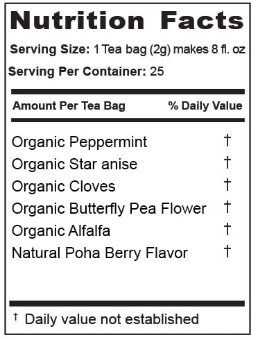 Organic Polyphenol Tea – Made in USA, Fair Trade, Sustainable Practices – 1 Pack of 25 Biodegradable Tea Bags