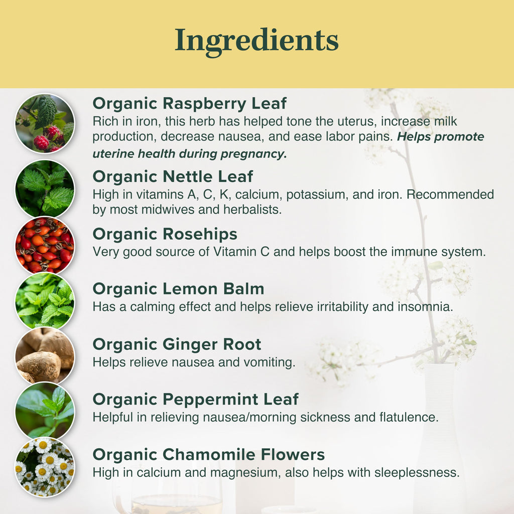 Jade Tea - Organic Second Trimester Pregnancy Tea | Uterine Toning Prep & Sustained Prenatal Mineral Support | Caffeine-Free, Fair Trade, Sustainable, Made In USA