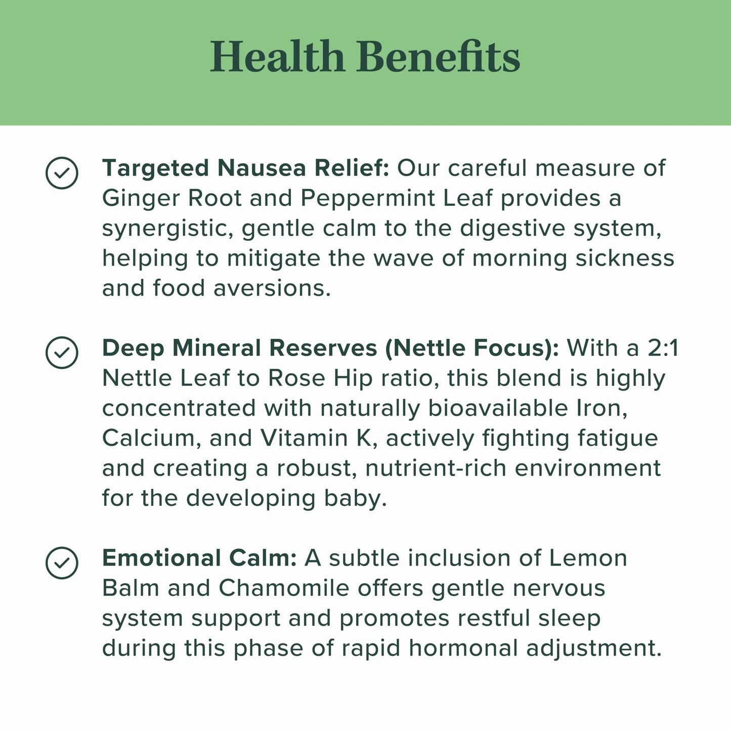 Jade Tea - Organic First Trimester Tea - Nurturing Pregnancy Tea | First Bloom | Gentle Morning Sickness Relief & Foundational Prenatal Nutrition | Caffeine-Free | Made In USA
