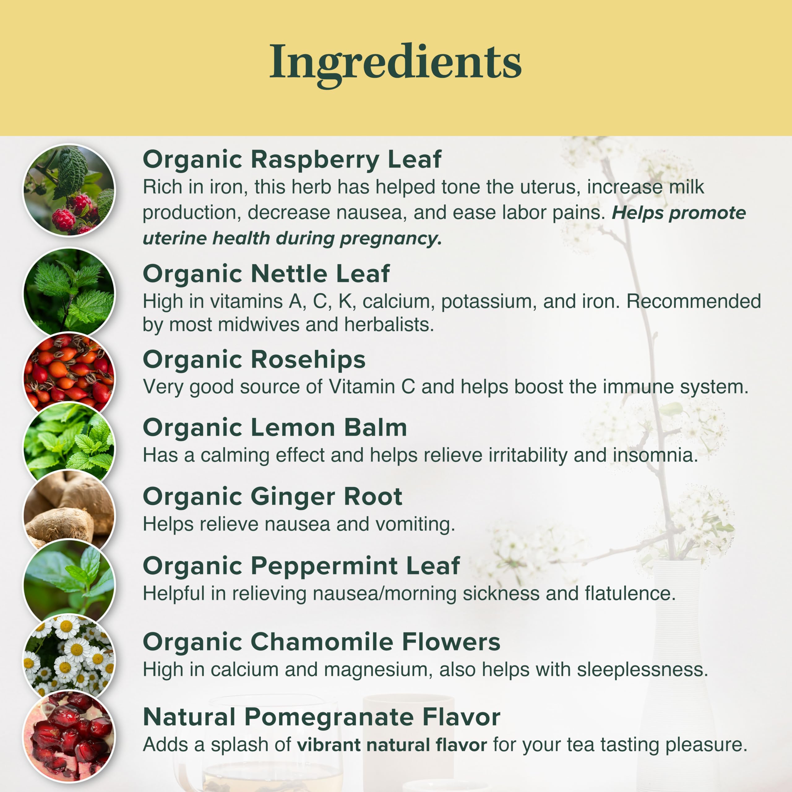 Jade Tea - Organic Second Trimester Pregnancy Tea | Uterine Toning Prep & Sustained Prenatal Mineral Support | Caffeine-Free, Fair Trade, Sustainable, Made In USA